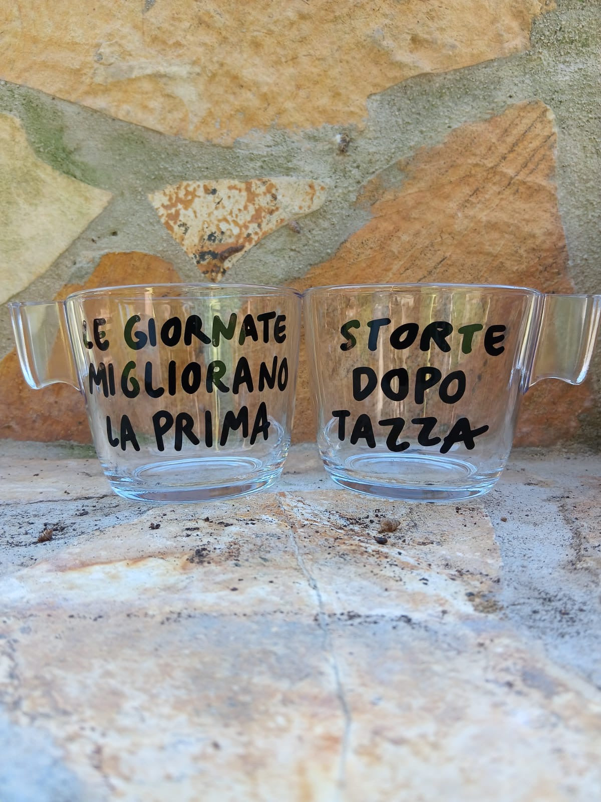 Tazza con la TUA FRASE (Media Trasparente)