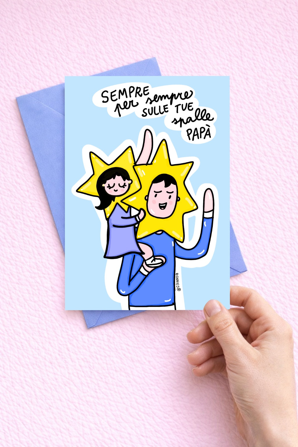 Stampa "sempre per sempre sulle tue spalle papà"