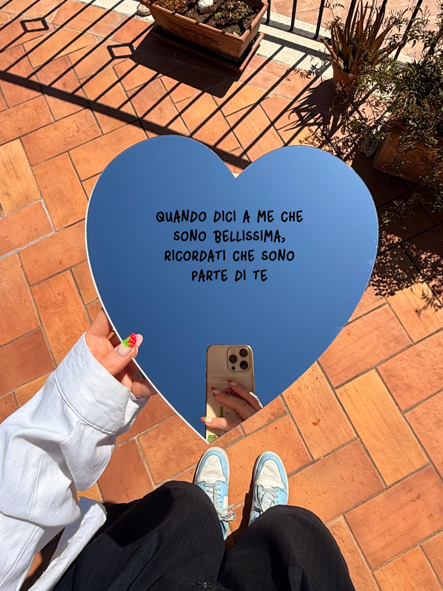 Da personalizzare (Specchio a forma di cuore)