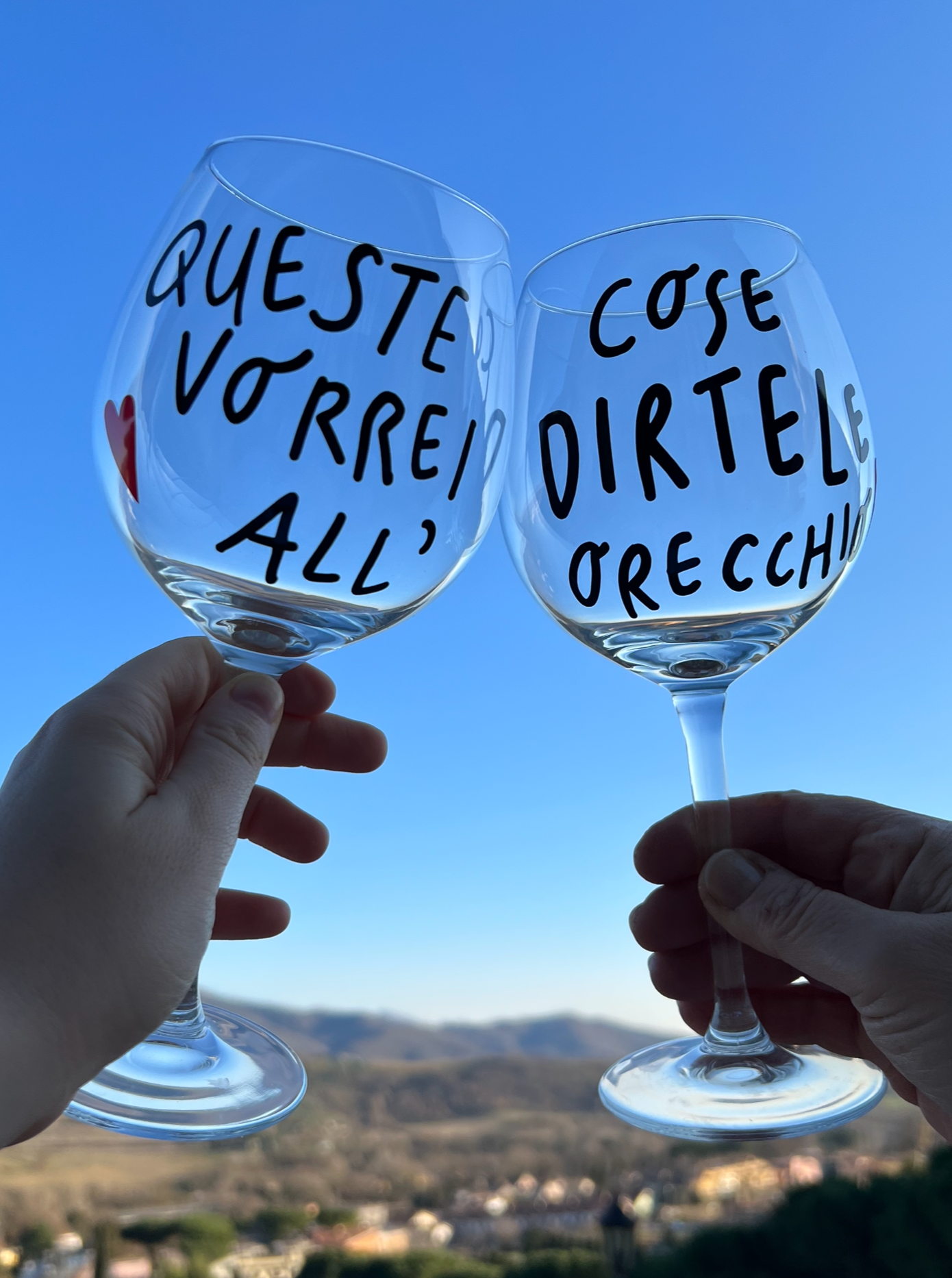 Coppia di Calici con la TUA FRASE