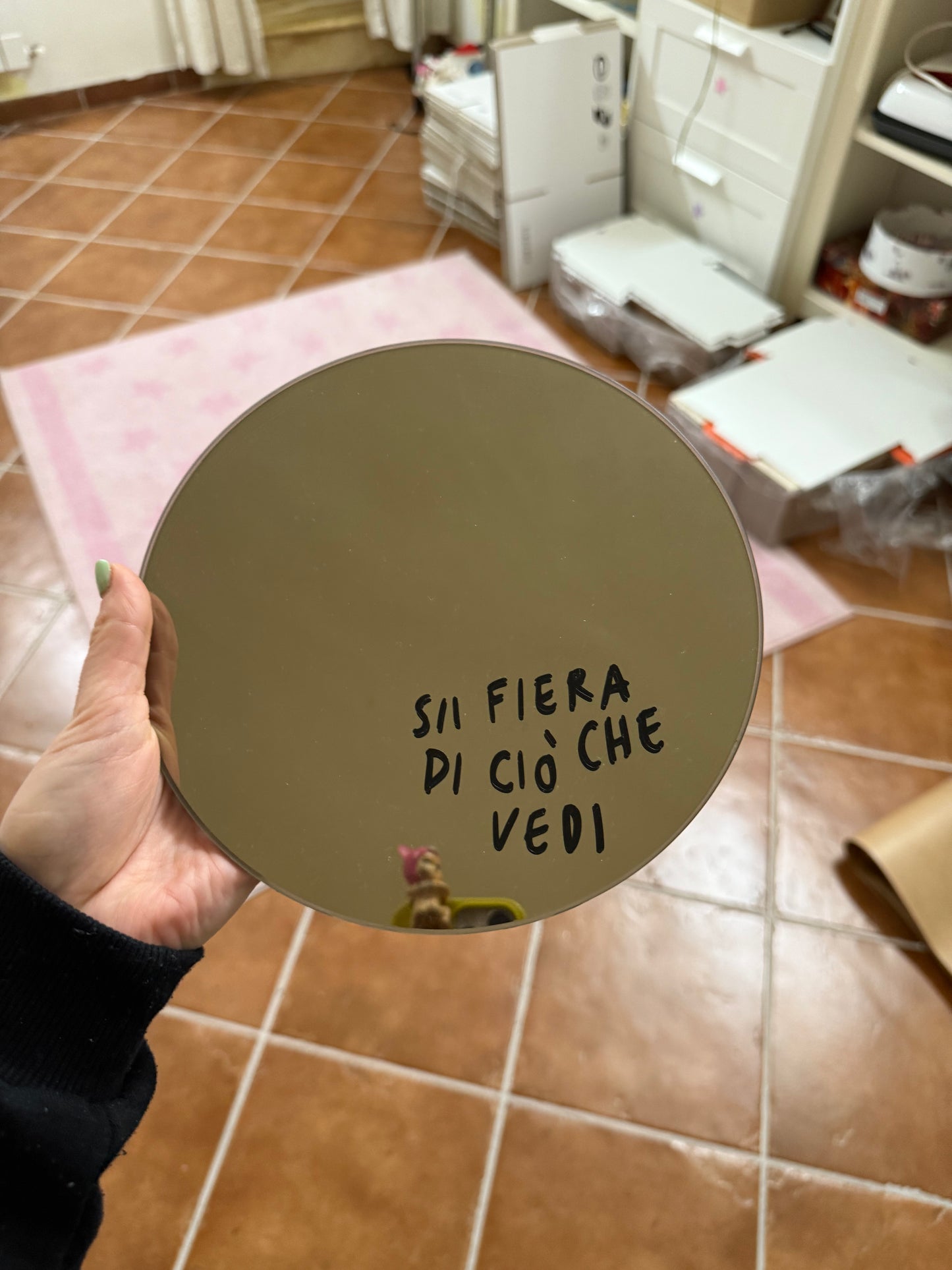 Specchio rotondo da personalizzare