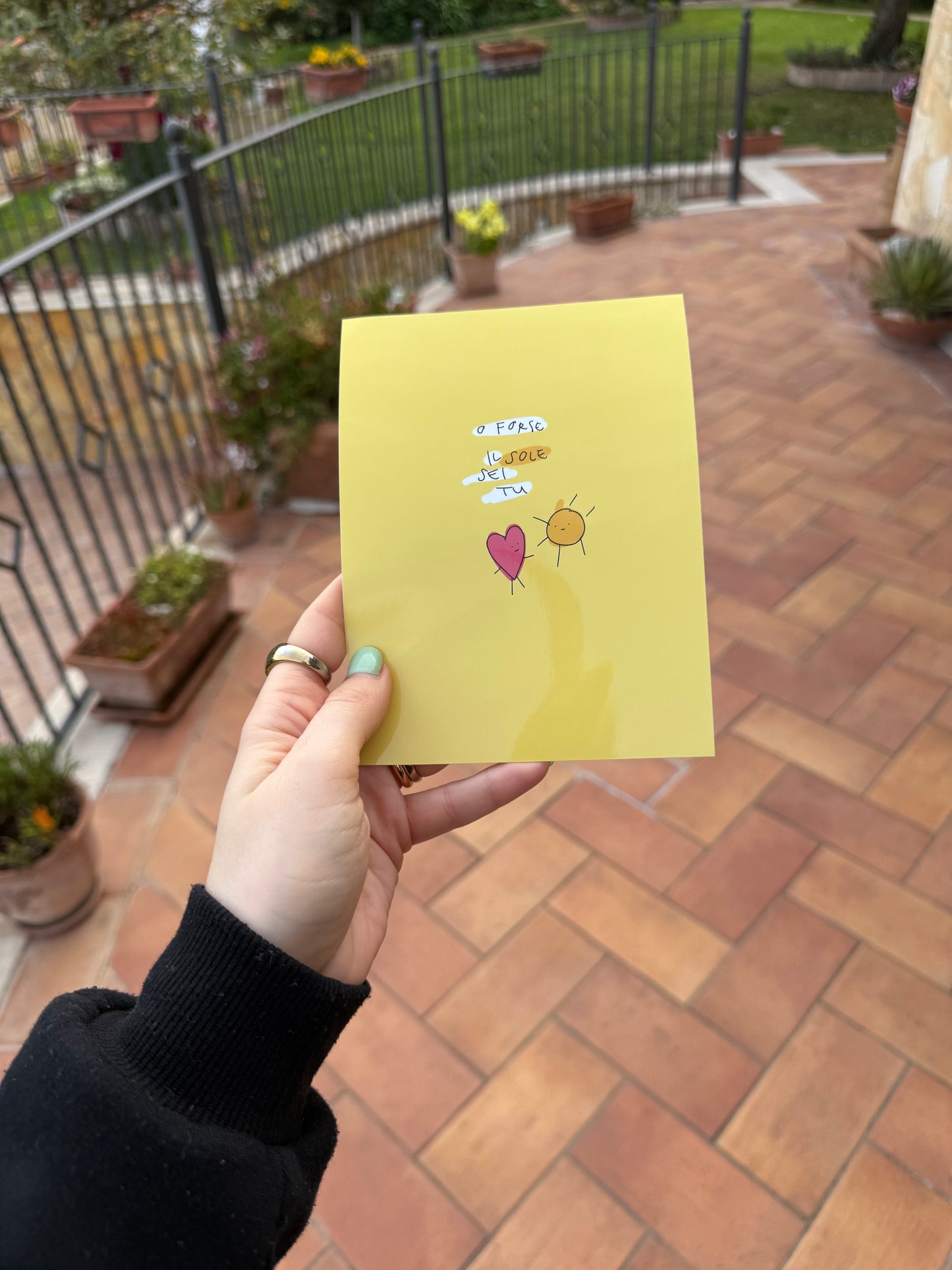 Kit quadro cuore sole