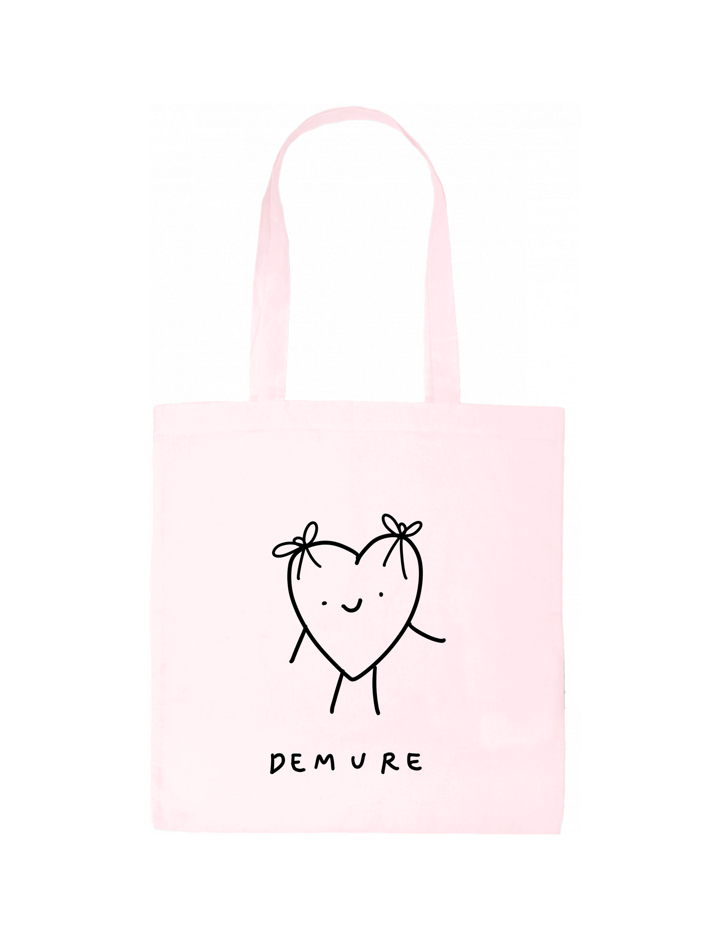 Borsa di tela rosa cuore