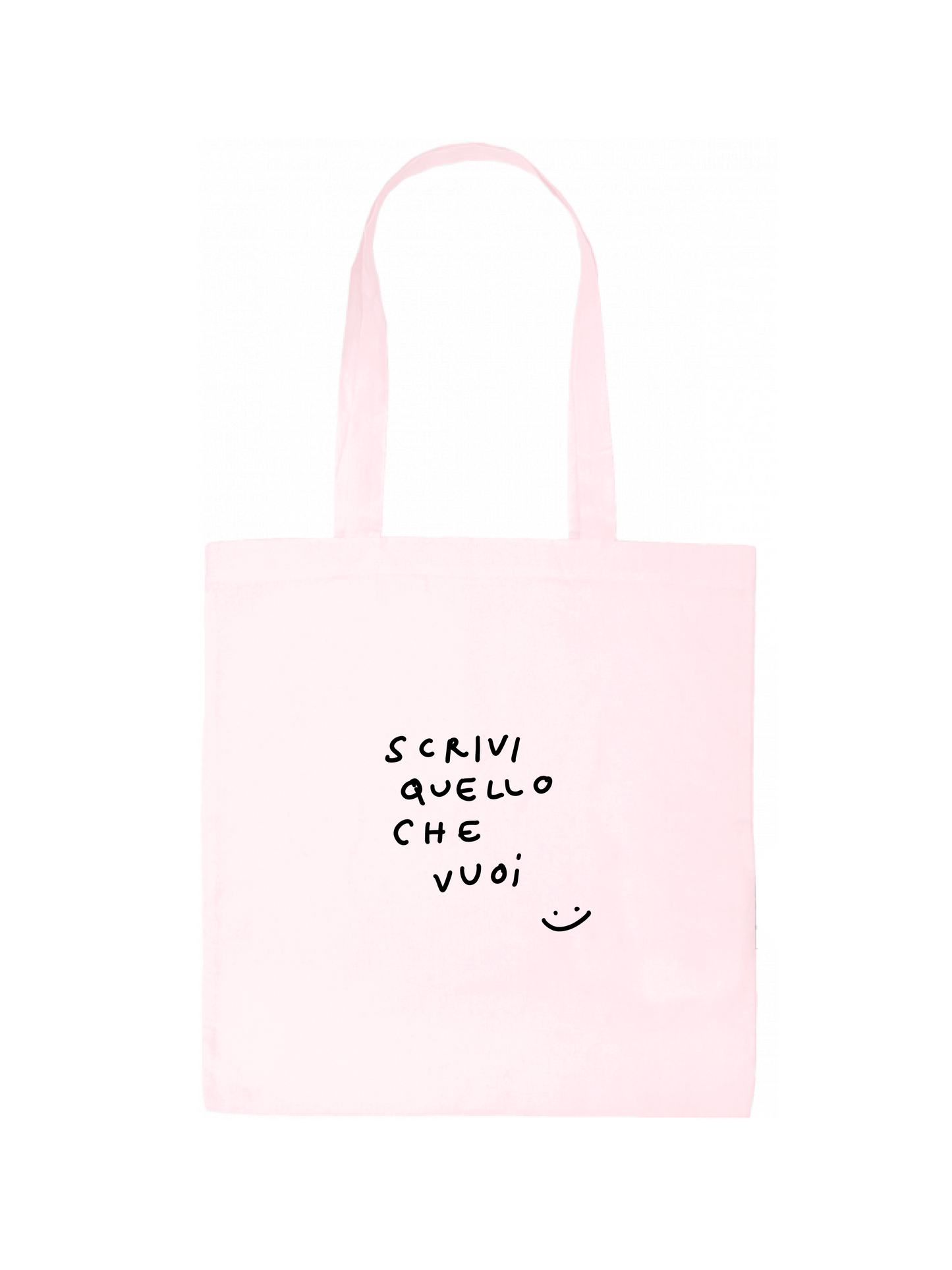 Borsa di tela rosa da personalizzare con frase
