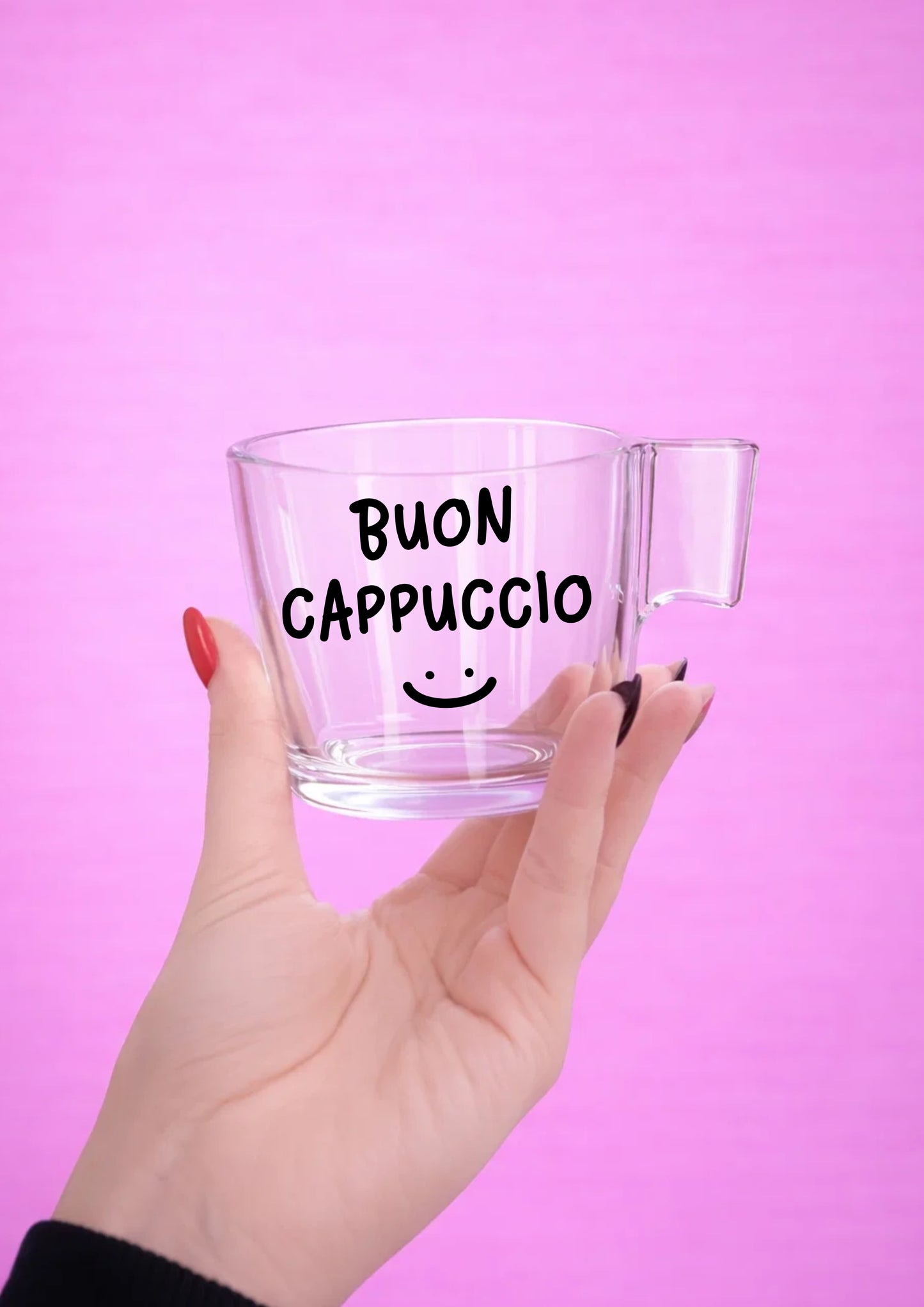 Tazza con la TUA FRASE (Media Trasparente)