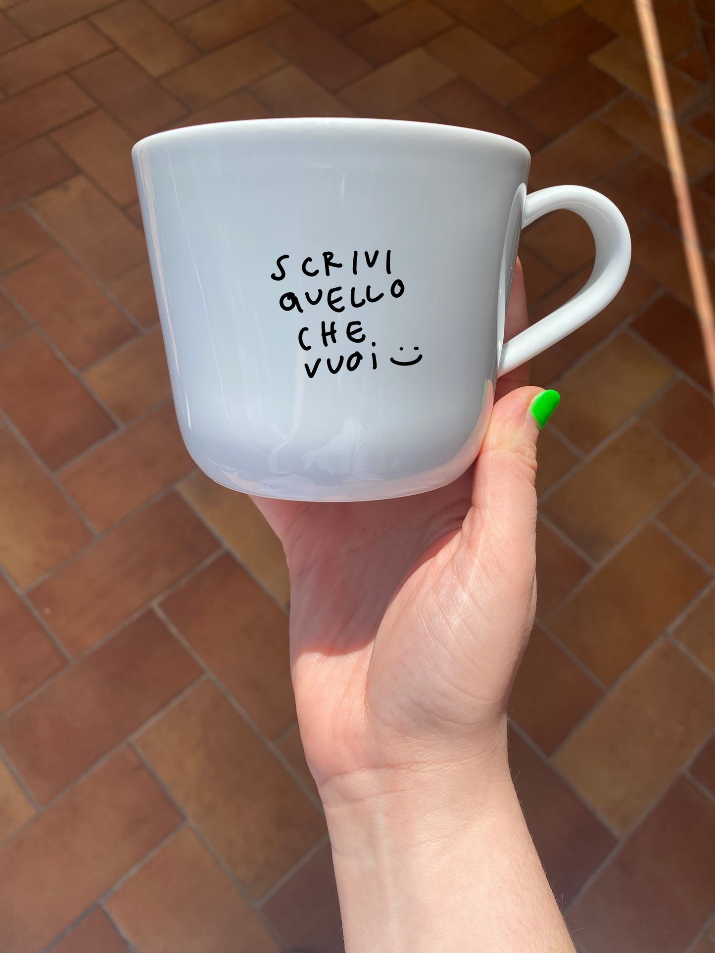Tazza grande da personalizzare con frase