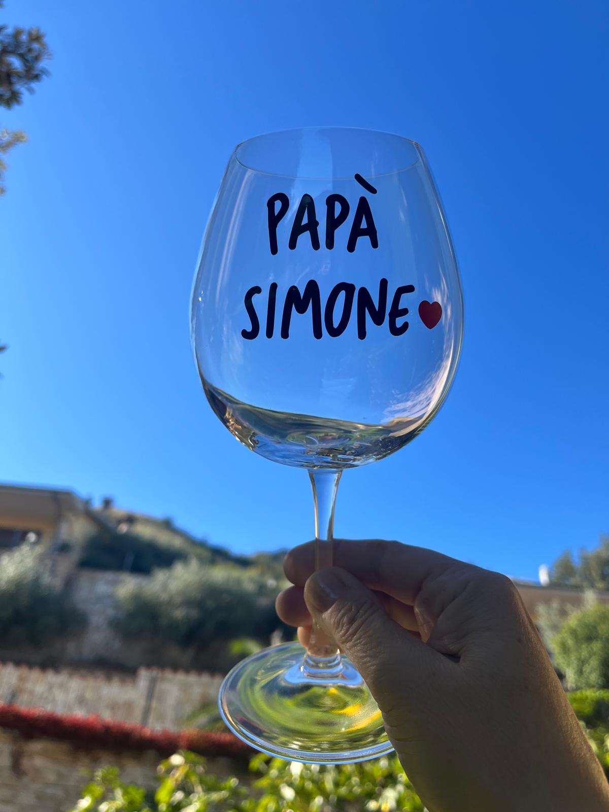 Singolo Calice con la TUA FRASE