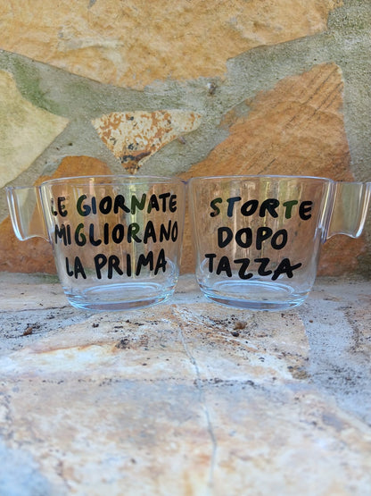 Tazza con la TUA FRASE (Media Trasparente)