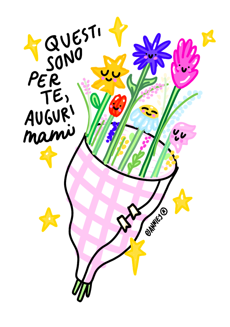 Stampa "questi sono per te, auguri mami"
