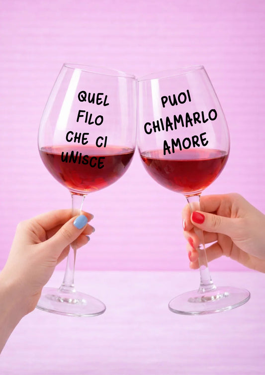 Coppia di Calici "Quel filo che ci unisce"