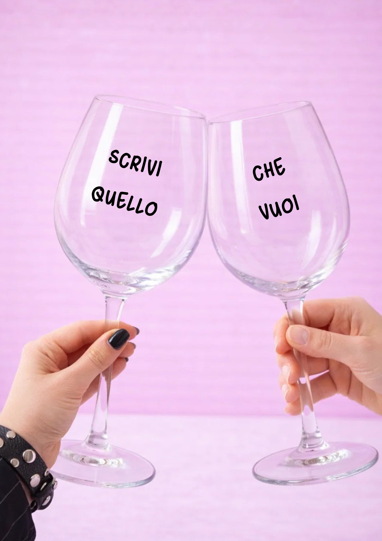 Coppia di Calici con la TUA FRASE