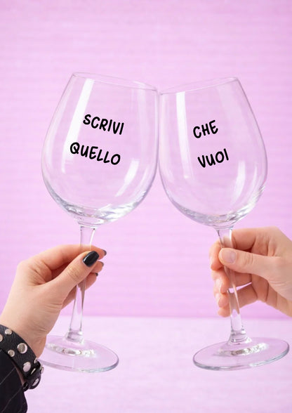 Coppia di Calici con la TUA FRASE