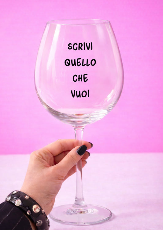 Singolo Calice con la TUA FRASE