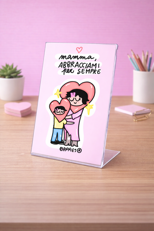 Stampa "mamma abbracciami per sempre"