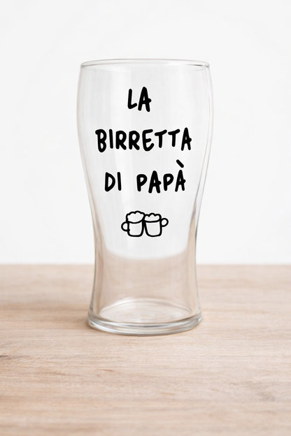 Calice da birra "la birretta di papà"