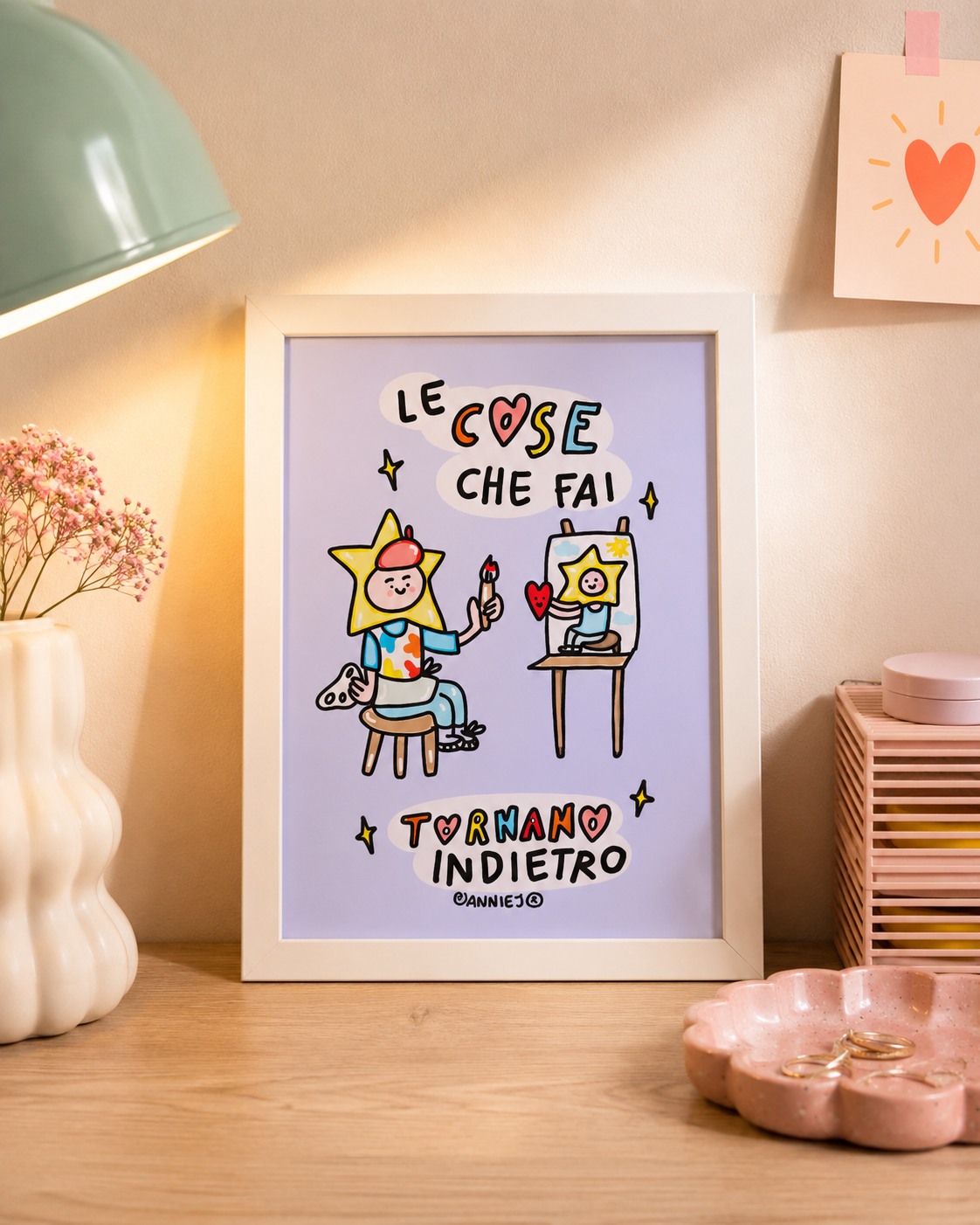 Stampa "le cose che fai tornano indietro"
