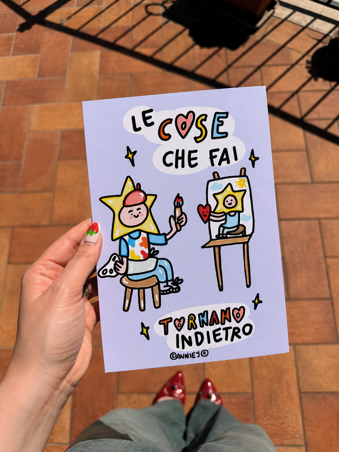 Stampa "le cose che fai tornano indietro"