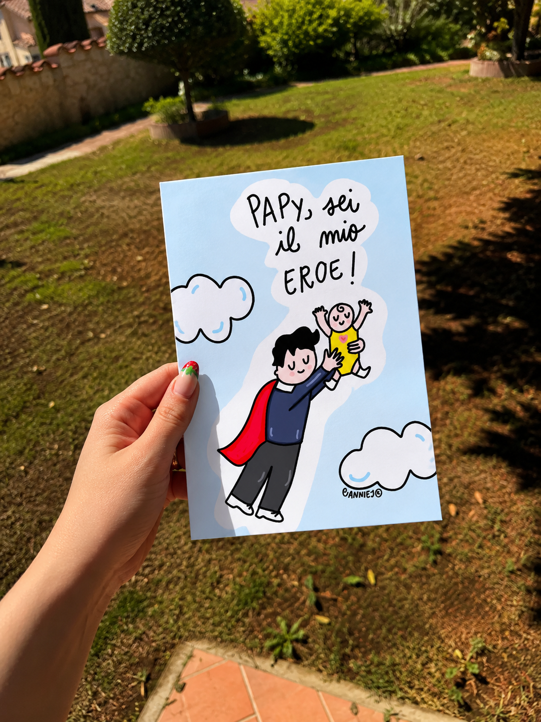 Stampa "papy sei il mio eroe"
