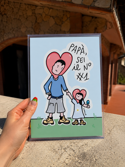 Stampa "papà sei il n.1"