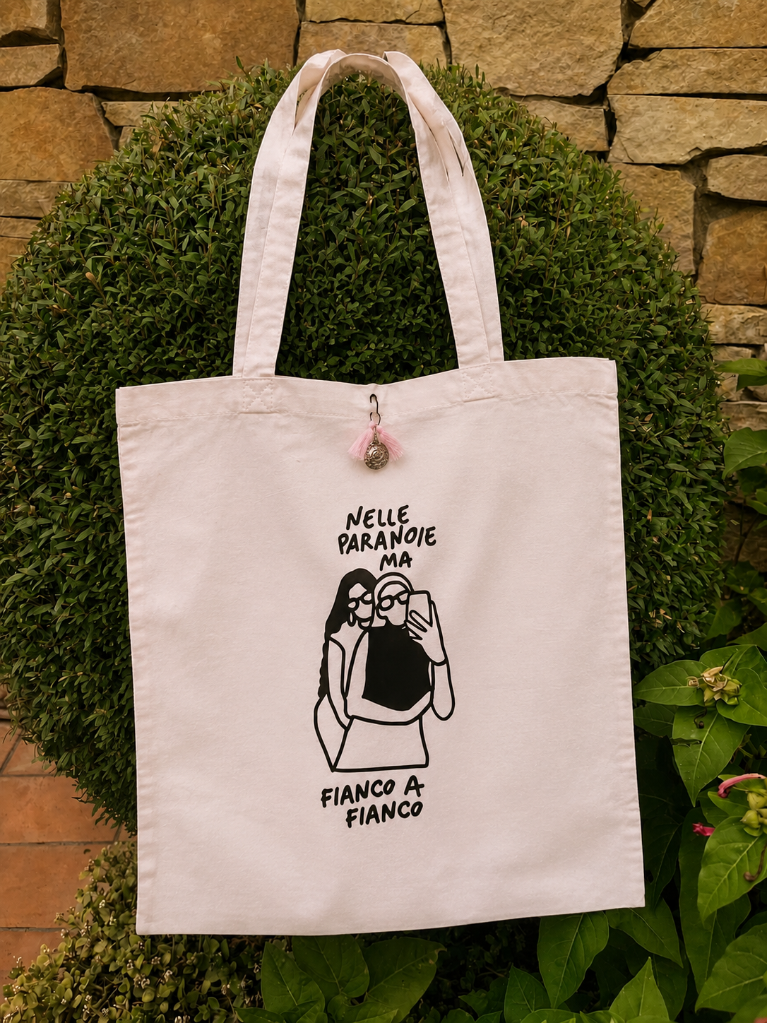 Borsa di Tela con la TUA FOTO (Rosa)