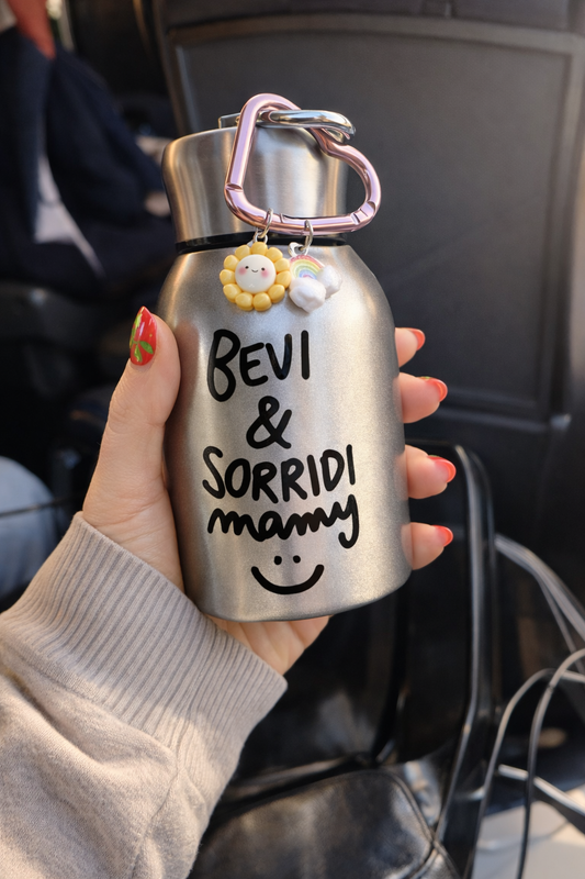 Borraccia "bevi e sorridi mami :) "