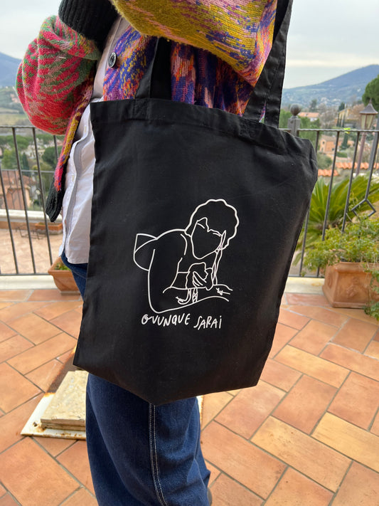 Borsa di Tela con la TUA FOTO (Nera)