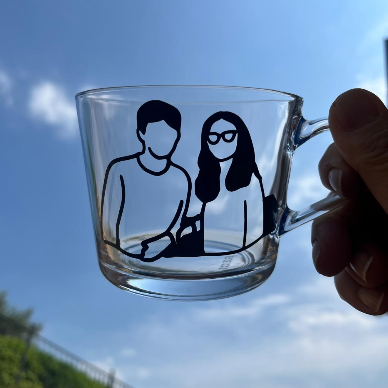Tazza con la TUA FOTO (Grande Trasparente)