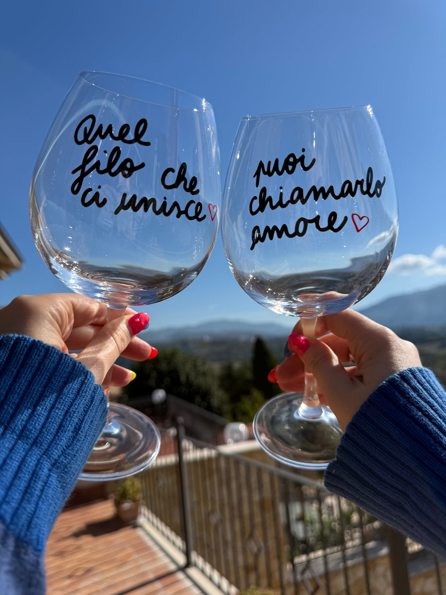 Coppia di Calici con la TUA FRASE