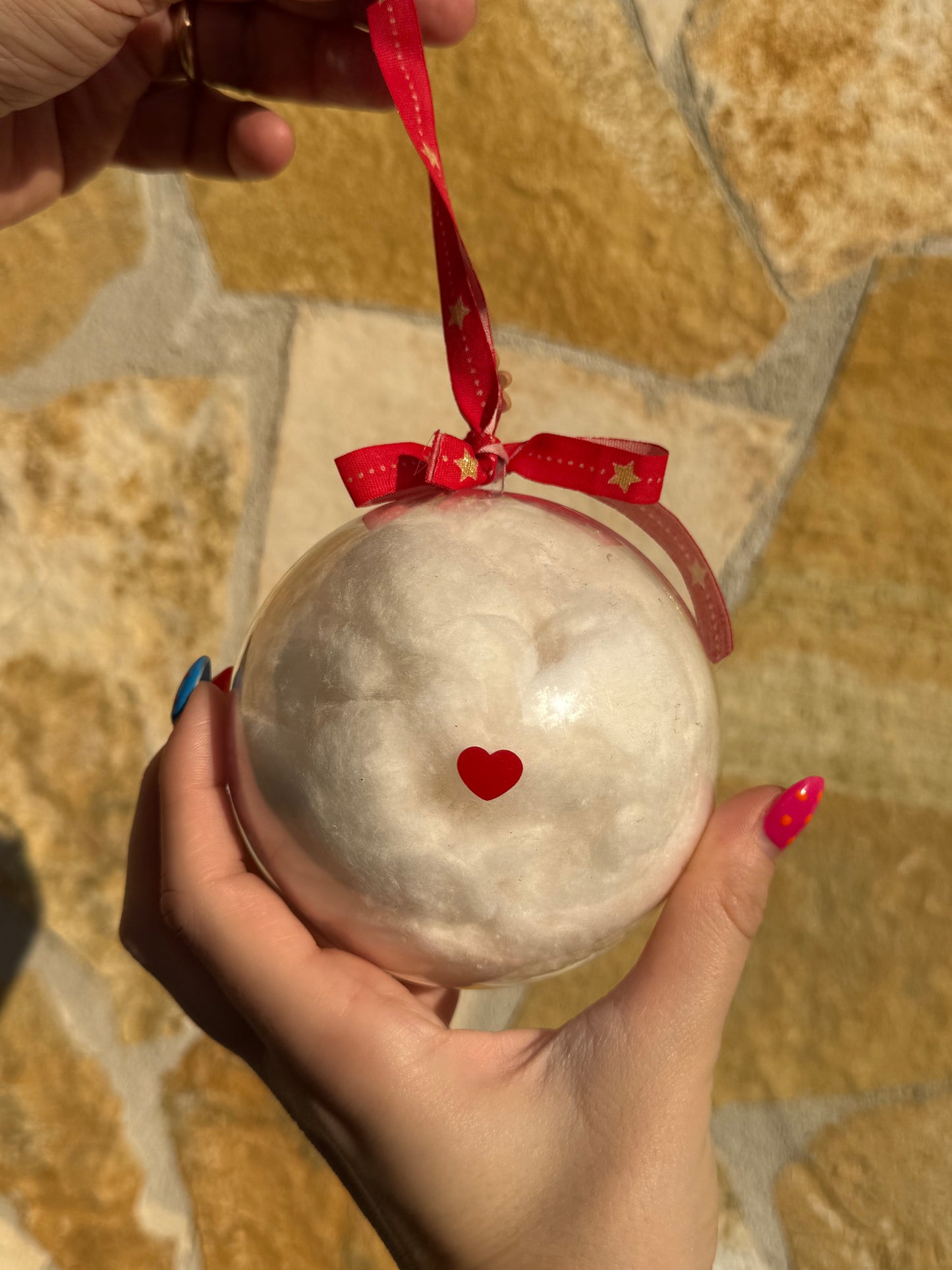 Pallina di Natale da personalizzare con la TUA frase grande