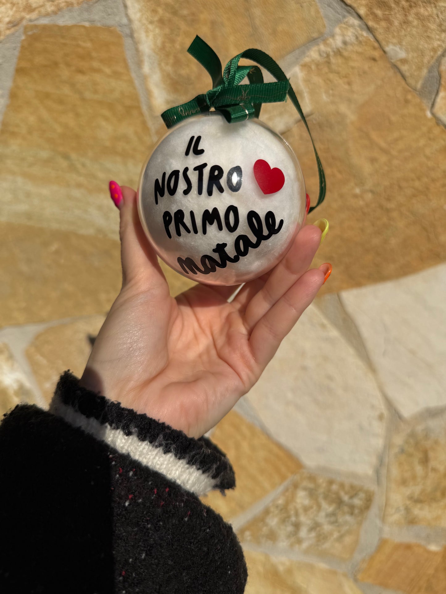Pallina di Natale da personalizzare con la TUA frase piccola