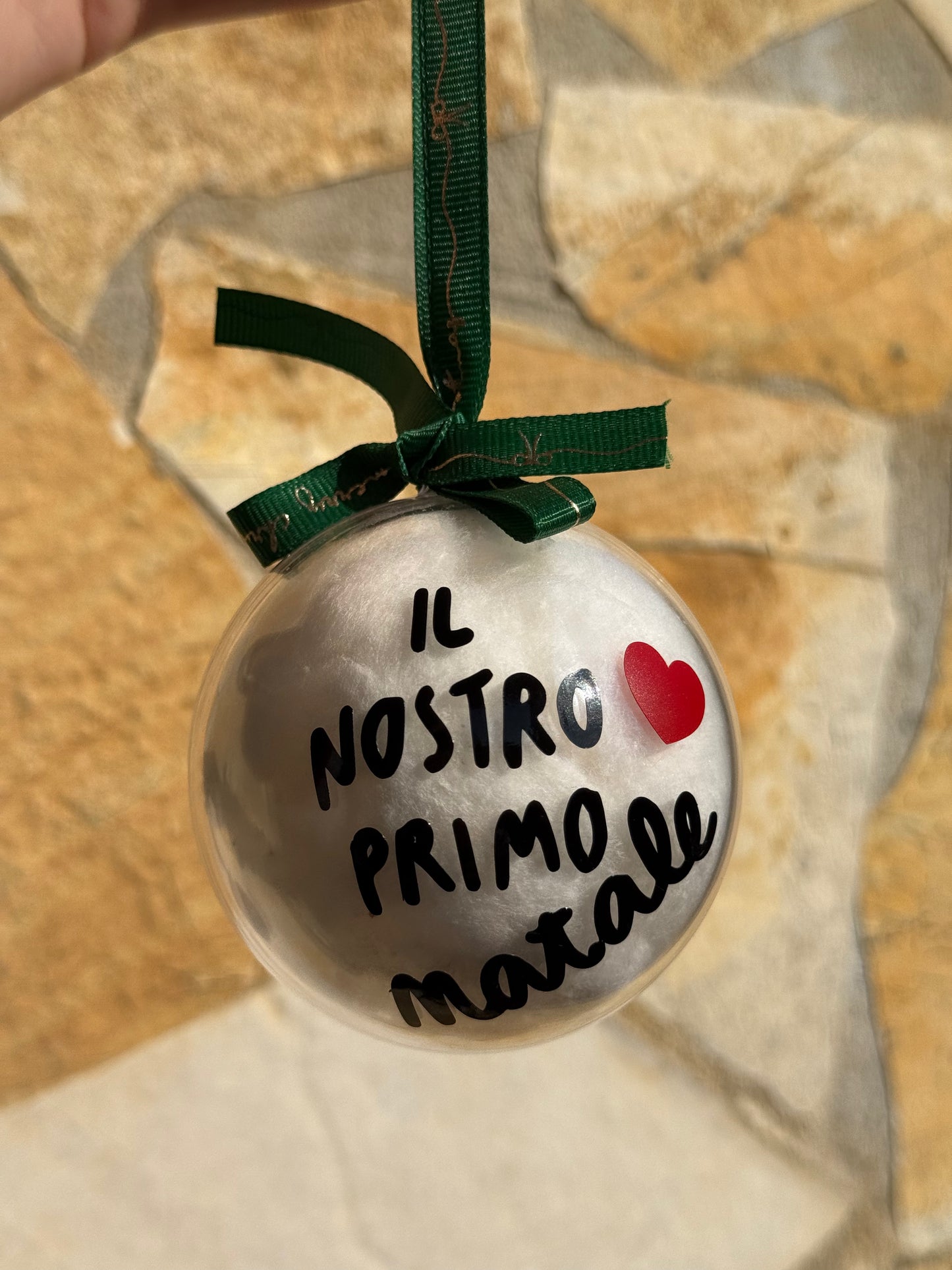 Pallina di Natale da personalizzare con la TUA frase piccola