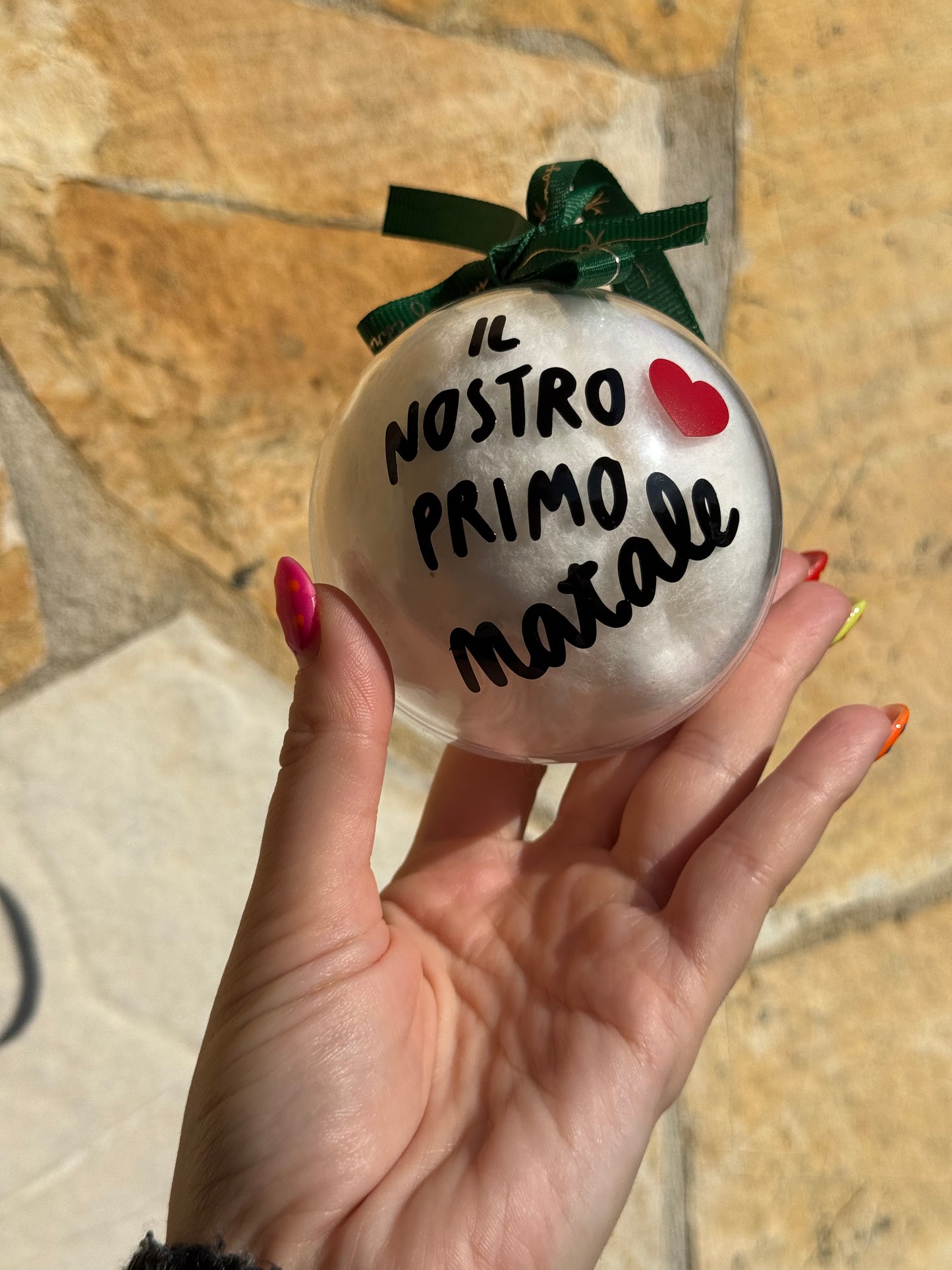 Pallina di Natale da personalizzare con la TUA frase piccola