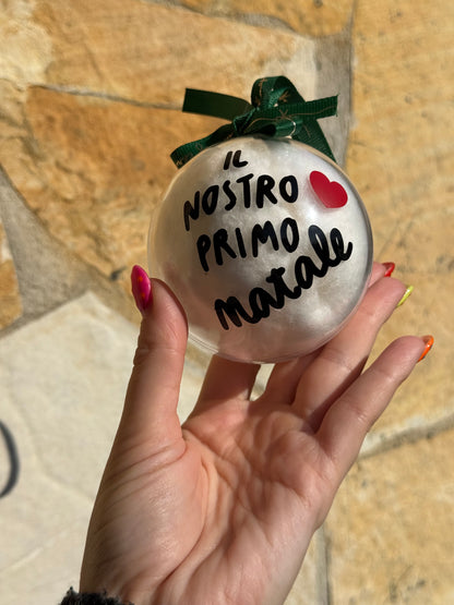 Pallina di Natale da personalizzare con la TUA frase piccola