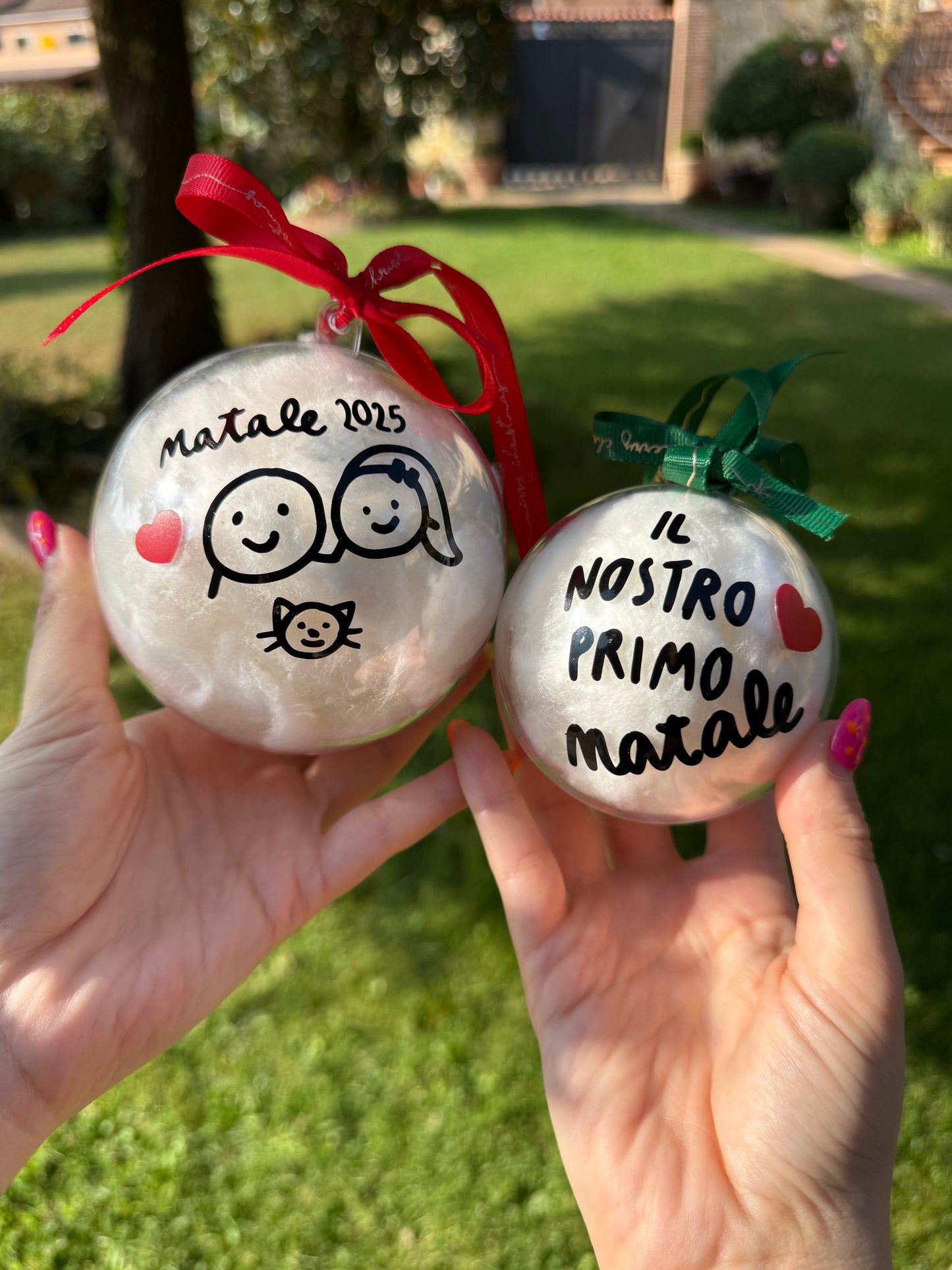 Combo Palline di Natale con la TUA frase