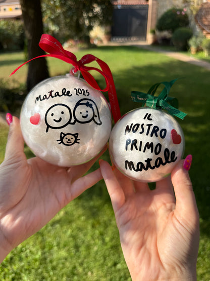 Combo Palline di Natale con la TUA frase
