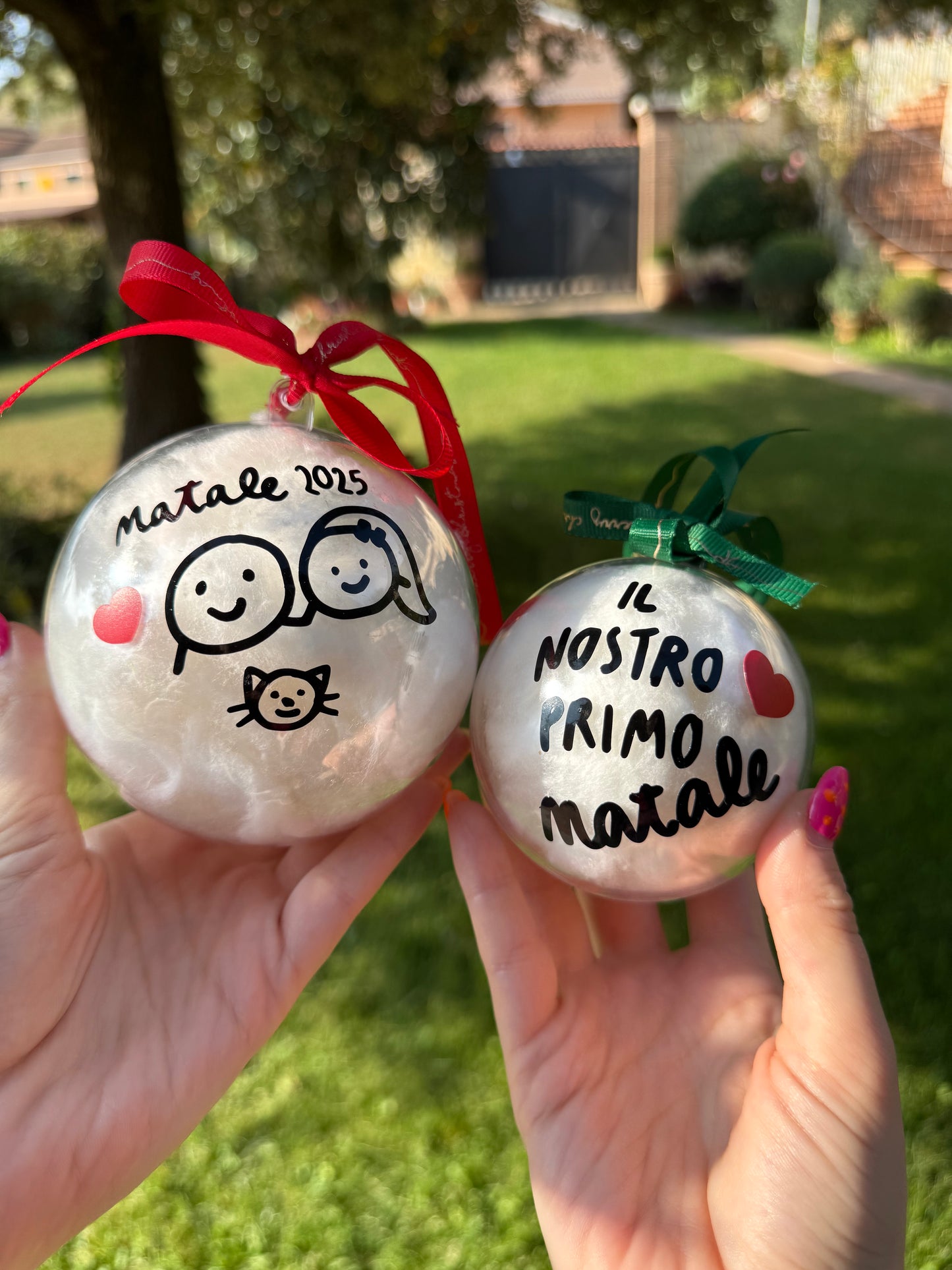 Combo Palline di Natale con la TUA frase