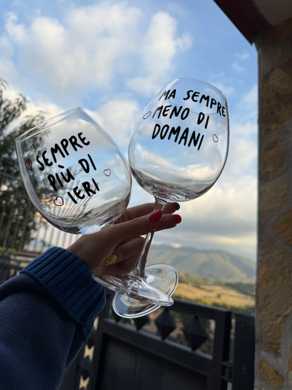 Coppia di Calici con la TUA FRASE