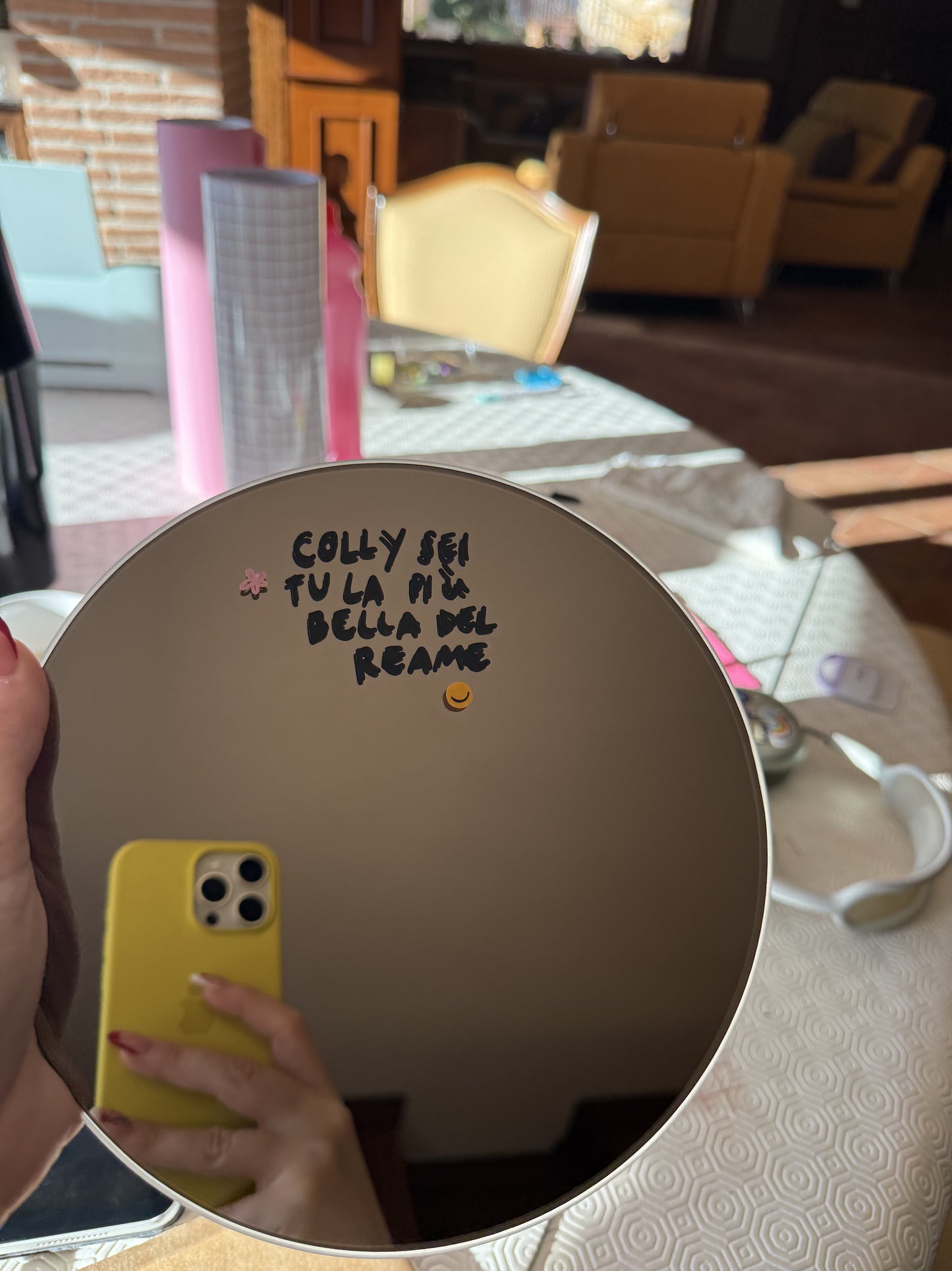 Specchio rotondo da personalizzare