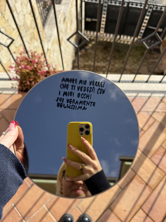 Specchio rotondo da personalizzare