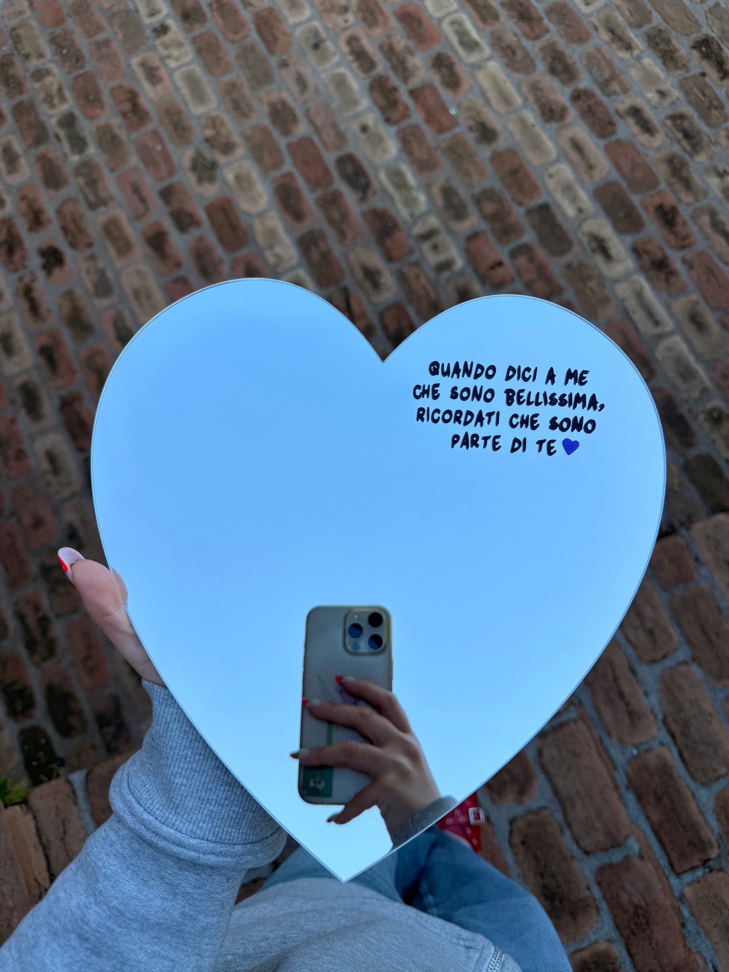 Da personalizzare (Specchio a forma di cuore)