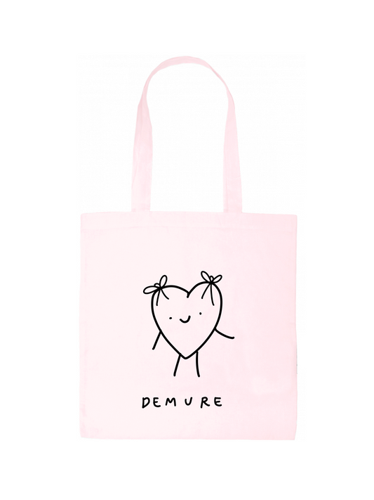 Borsa di tela rosa cuore
