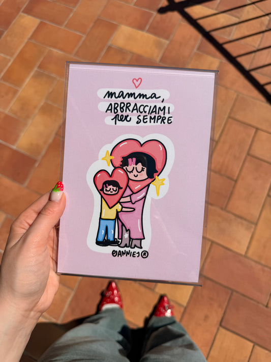 Stampa "mamma abbracciami per sempre"