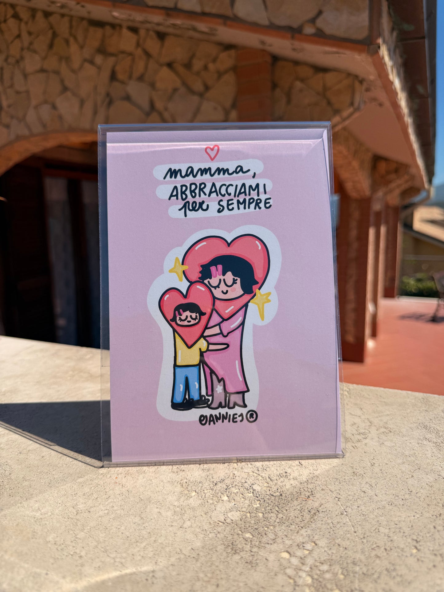 Stampa "mamma abbracciami per sempre"