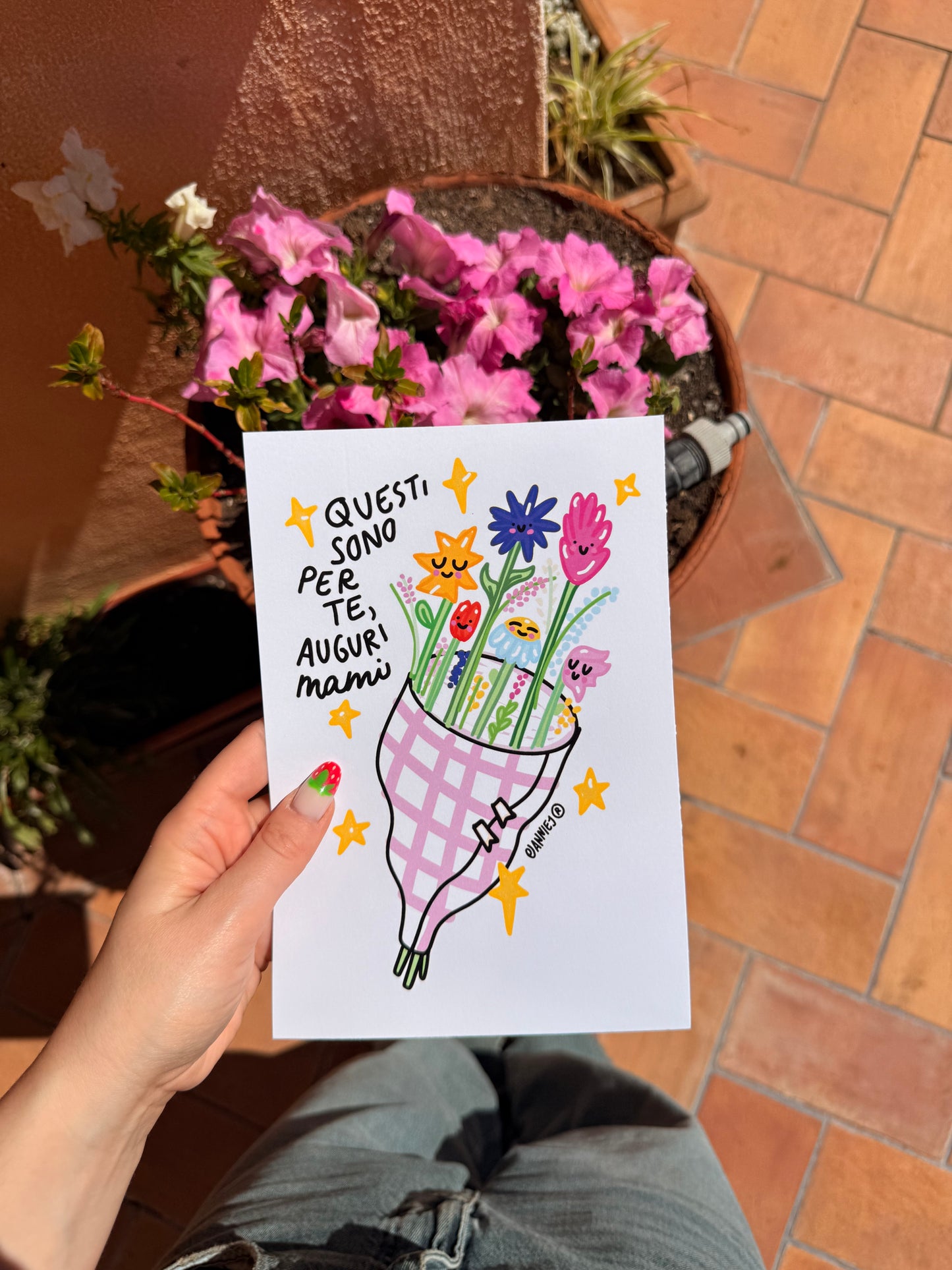 Stampa "questi sono per te, auguri mami"