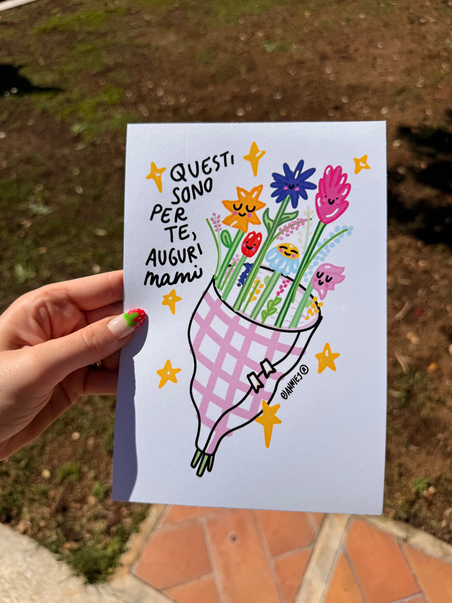 Stampa "questi sono per te, auguri mami"