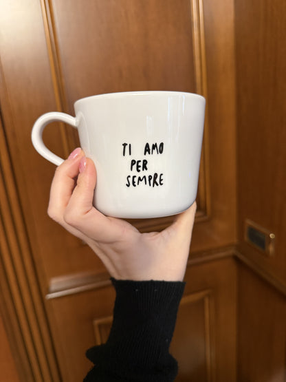 Tazza con la TUA FRASE (Grande Bianca)