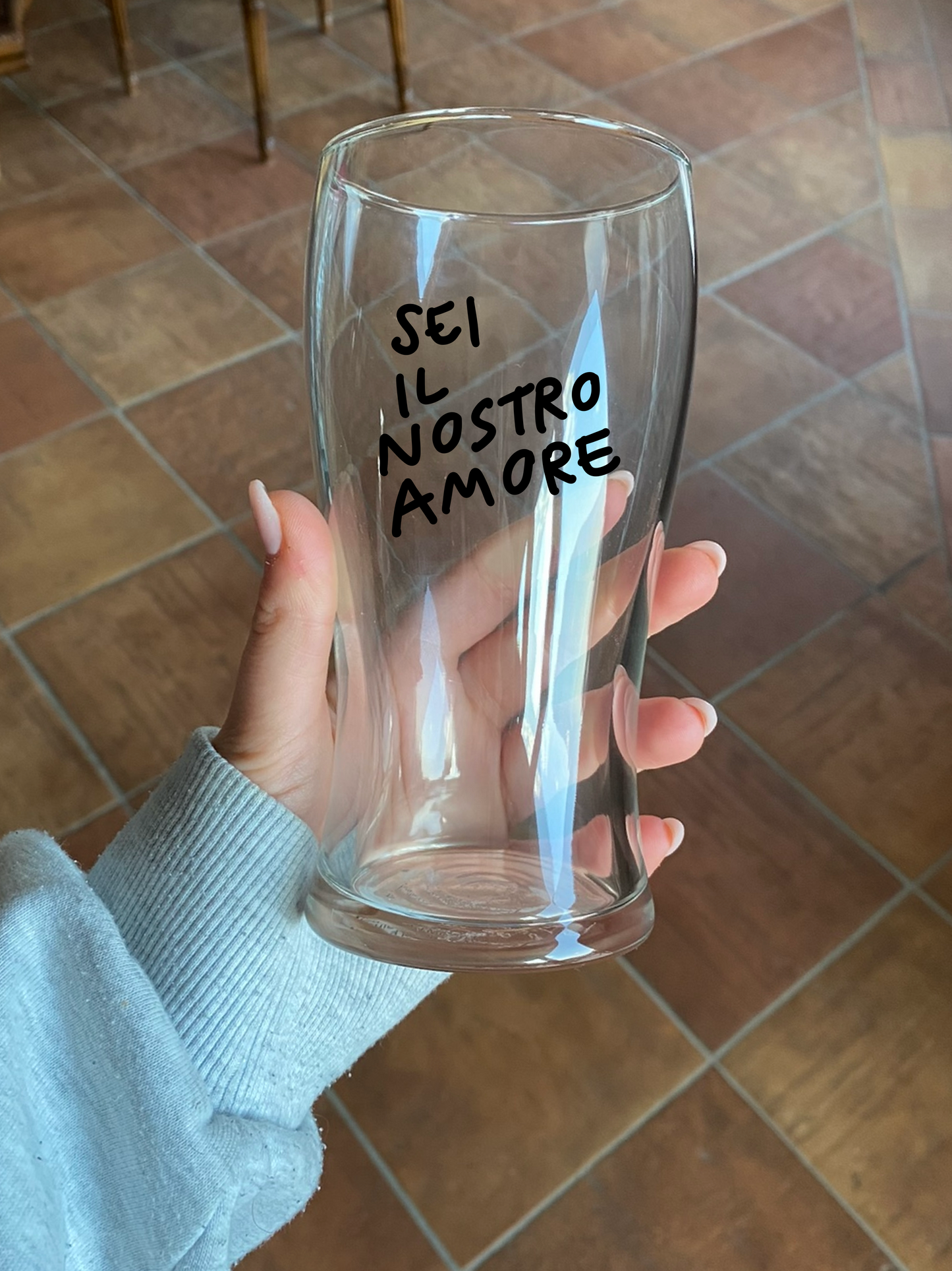 Calice da birra "sei il nostro amore"