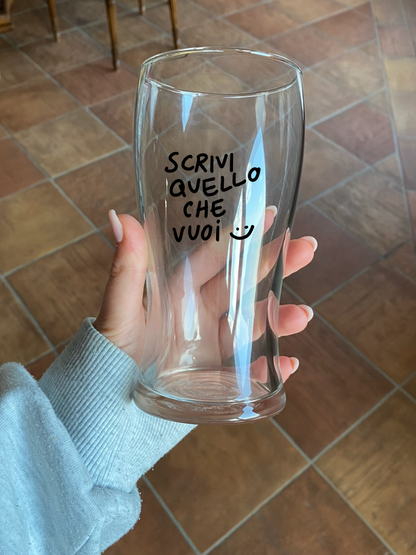 Calice da Birra con la TUA FRASE