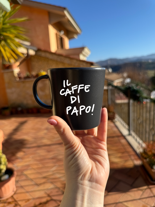 Tazza grigia "il caffè di papo!"