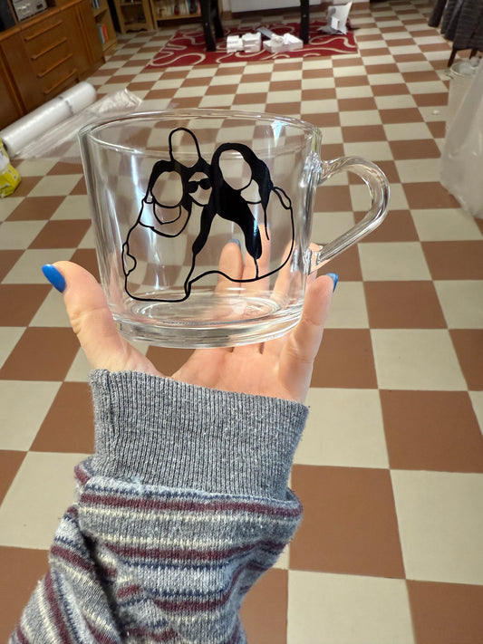 Tazza grande trasparente da personalizzare con ritratto